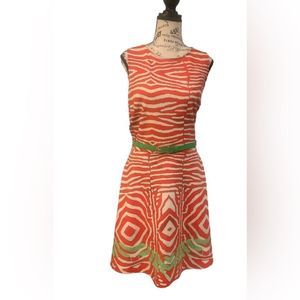 LAST EXIT Animal Zebra Print A-Line Sleeveless Dress